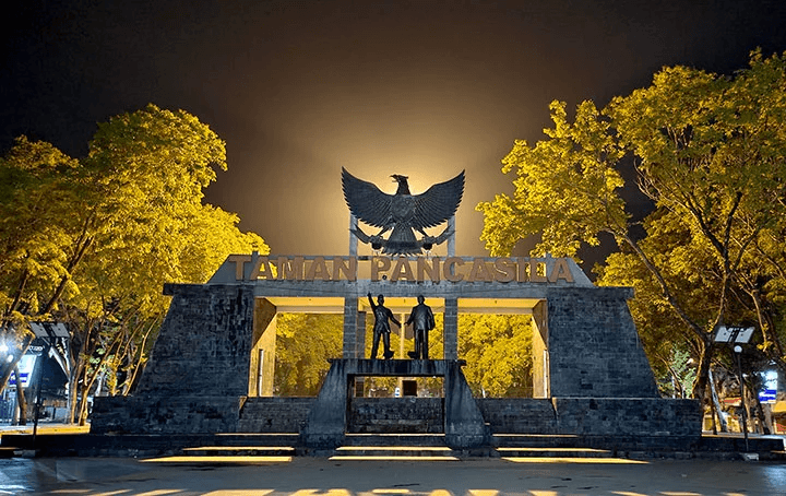 Latar belakang pemandangan kota